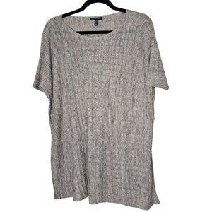 Eileen Fisher XS Brown Organic Linen Cotton Tunic Top Sustainable Lagenlook